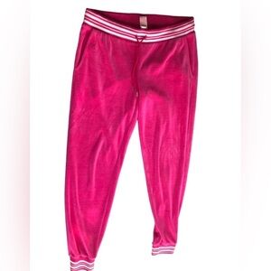 Juicy Couture Pink Soft Velour Jogger Pull On Pant S Drawstring Waist Athleisure